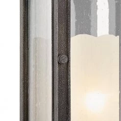Derby 29 in. 1-Light Aged Pewter Wall Sconce with Clear Seeded Glass by Troy Lighting -Troy Lighting Sales aged pewter troy lighting vanity lighting b7753 4f 1000