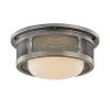 Bauer 16 in. 1-Light Antique Pewter Flush Mount with Opal White Glass Shade by Troy Lighting -Troy Lighting Sales antique pewter troy lighting flush mount lights c7371 64 1000