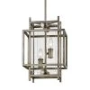 Crosby 2-Light Antique Silver Leaf Pendant with Clear Shade by Troy Lighting