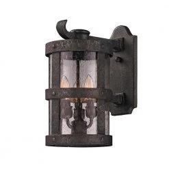 Barbosa 3-Light Barbosa Bronze Outdoor Wall Lantern Sconce by Troy Lighting