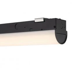 90-Watt Equivalent 8 ft. Integrated LED Linear Black Strip Light with Selectable CCT/Wattage/Lumen and 0-10-Volt Dimming by EnviroLite -Troy Lighting Sales black envirolite strip light fixtures st8lswdmdscb c3 1000
