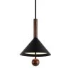 Ranger 3-Light Black, White and Natural Acacia Cone Pendant with Canvas Shade by Troy Lighting -Troy Lighting Sales black natural white troy lighting chandeliers f7654 64 1000