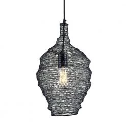 Wabi Sabi 12 in. W 1-Light Black Pendant by Troy Lighting