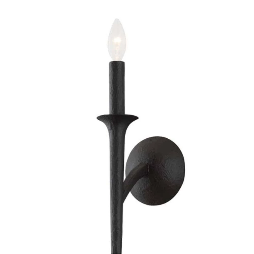 Luca 1 Black Wall Sconce by Troy Lighting 4 Luca 1 Black Wall Sconce by Troy Lighting - Image 2