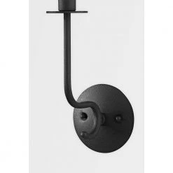 Bodhi 1 Black Wall Sconce with White Linen Shade by Troy Lighting -Troy Lighting Sales black troy lighting vanity lighting b7701 for 1f 1000