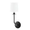 Bodhi 1 Black Wall Sconce with White Linen Shade by Troy Lighting -Troy Lighting Sales black troy lighting vanity lighting b7701 for 64 1000
