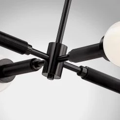 Annex 4-Light Anodized White and Black Chandelier with Opal White Glass Shade by Troy Lighting -Troy Lighting Sales black white troy lighting chandeliers f7355 1f 1000