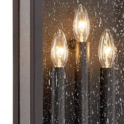 Holmes 3-Light Bronze and Brass Wall Sconce with Clear Seeded Glass Shade by Troy Lighting -Troy Lighting Sales bronze and brass troy lighting vanity lighting b7423 4f 1000
