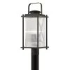 James Hardwired Bay Bronze 4x4 LED In-Ground Deck Post 1-Light with Clear Ribbed Glass Shade by Troy Lighting -Troy Lighting Sales bronze troy lighting deck post lights p7315 64 1000