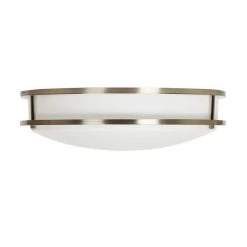 14 in. 1-Light Brushed Nickel Selectable Dimmable LED Flush Mount by EnviroLite -Troy Lighting Sales brushed nickel envirolite flush mount lights ev1414c3c 35 4f 1000