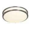 14 in. 1-Light Brushed Nickel Selectable Dimmable LED Flush Mount by EnviroLite 1 14 in. 1-Light Brushed Nickel Selectable Dimmable LED Flush Mount by EnviroLite -Troy Lighting Sales brushed nickel envirolite flush mount lights ev1414c3c 35 64 1000