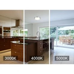 Noble 14 in. Brushed Nickel Integrated Selectable LED White Colors Round Flush Mount by EnviroLite 14 Noble 14 in. Brushed Nickel Integrated Selectable LED White Colors Round Flush Mount by EnviroLite -Troy Lighting Sales brushed nickel envirolite flush mount lights ev3162c3a 35 40 1000