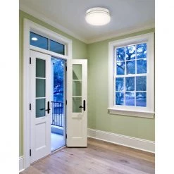 Noble 14 in. Brushed Nickel Integrated Selectable LED White Colors Round Flush Mount by EnviroLite 21 Noble 14 in. Brushed Nickel Integrated Selectable LED White Colors Round Flush Mount by EnviroLite -Troy Lighting Sales brushed nickel envirolite flush mount lights ev3162c3a 35 76 1000