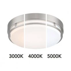 Noble 14 in. Brushed Nickel Integrated Selectable LED White Colors Round Flush Mount by EnviroLite 16 Noble 14 in. Brushed Nickel Integrated Selectable LED White Colors Round Flush Mount by EnviroLite -Troy Lighting Sales brushed nickel envirolite flush mount lights ev3162c3a 35 77 1000