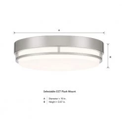 Noble 14 in. Brushed Nickel Integrated Selectable LED White Colors Round Flush Mount by EnviroLite 15 Noble 14 in. Brushed Nickel Integrated Selectable LED White Colors Round Flush Mount by EnviroLite -Troy Lighting Sales brushed nickel envirolite flush mount lights ev3162c3a 35 a0 1000