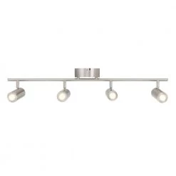 2.5 ft. 4-Light Brushed Nickel Integrated LED Fixed Track Lighting Kit by EnviroLite