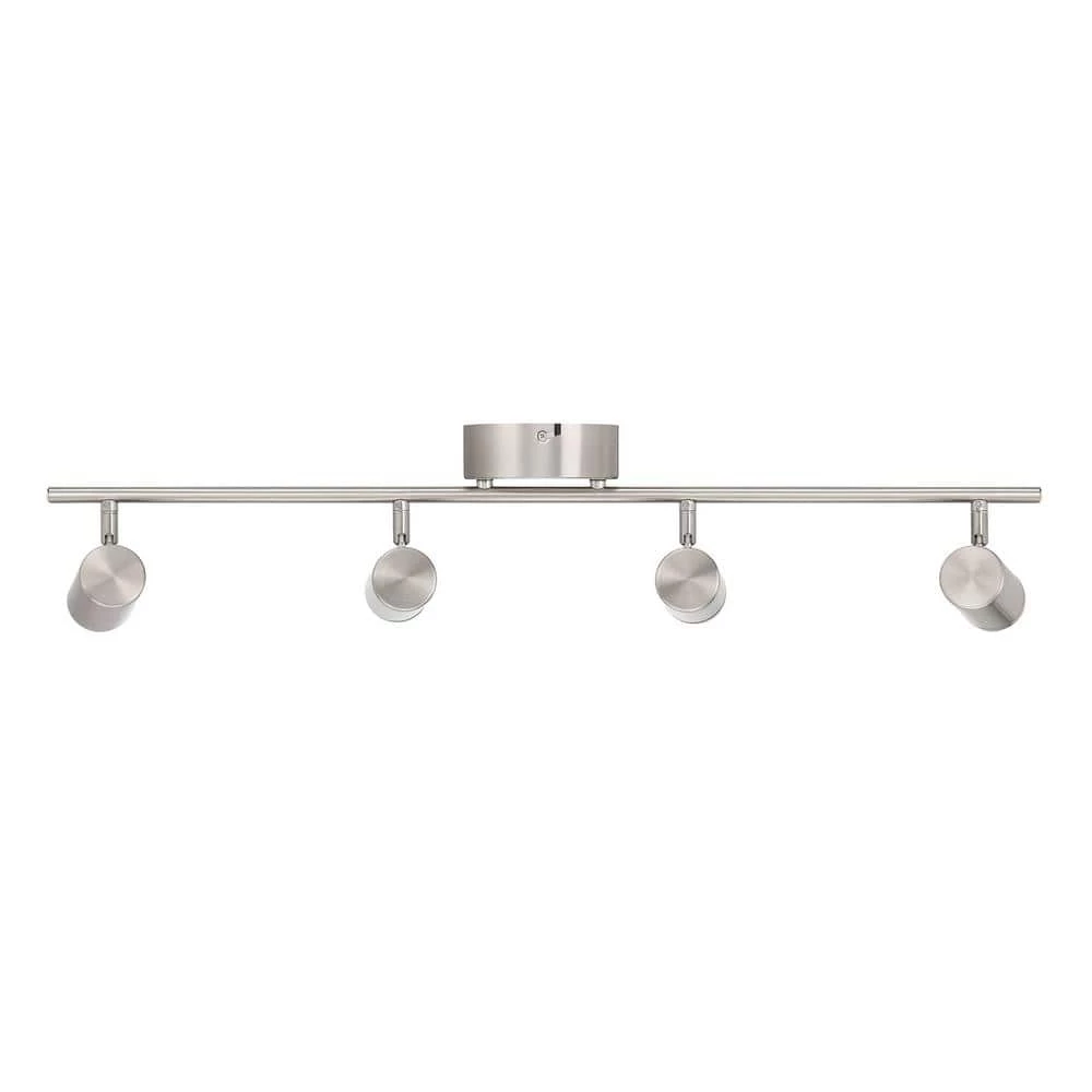 2.5 ft. 4-Light Brushed Nickel Integrated LED Fixed Track Lighting Kit by EnviroLite 6 2.5 ft. 4-Light Brushed Nickel Integrated LED Fixed Track Lighting Kit by EnviroLite - Image 4
