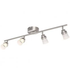 2.6 ft. 4-Light Brushed Nickel Integrated LED Fixed Track Lighting Kit by EnviroLite -Troy Lighting Sales brushed nickel envirolite track lighting kits evt102027b 35 40 1000