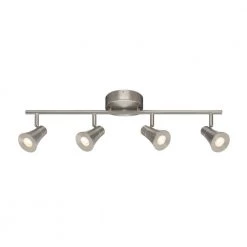 Armstrong 2 ft. 4-Light Brushed Nickel Integrated LED Fixed Track Lighting Kit by EnviroLite