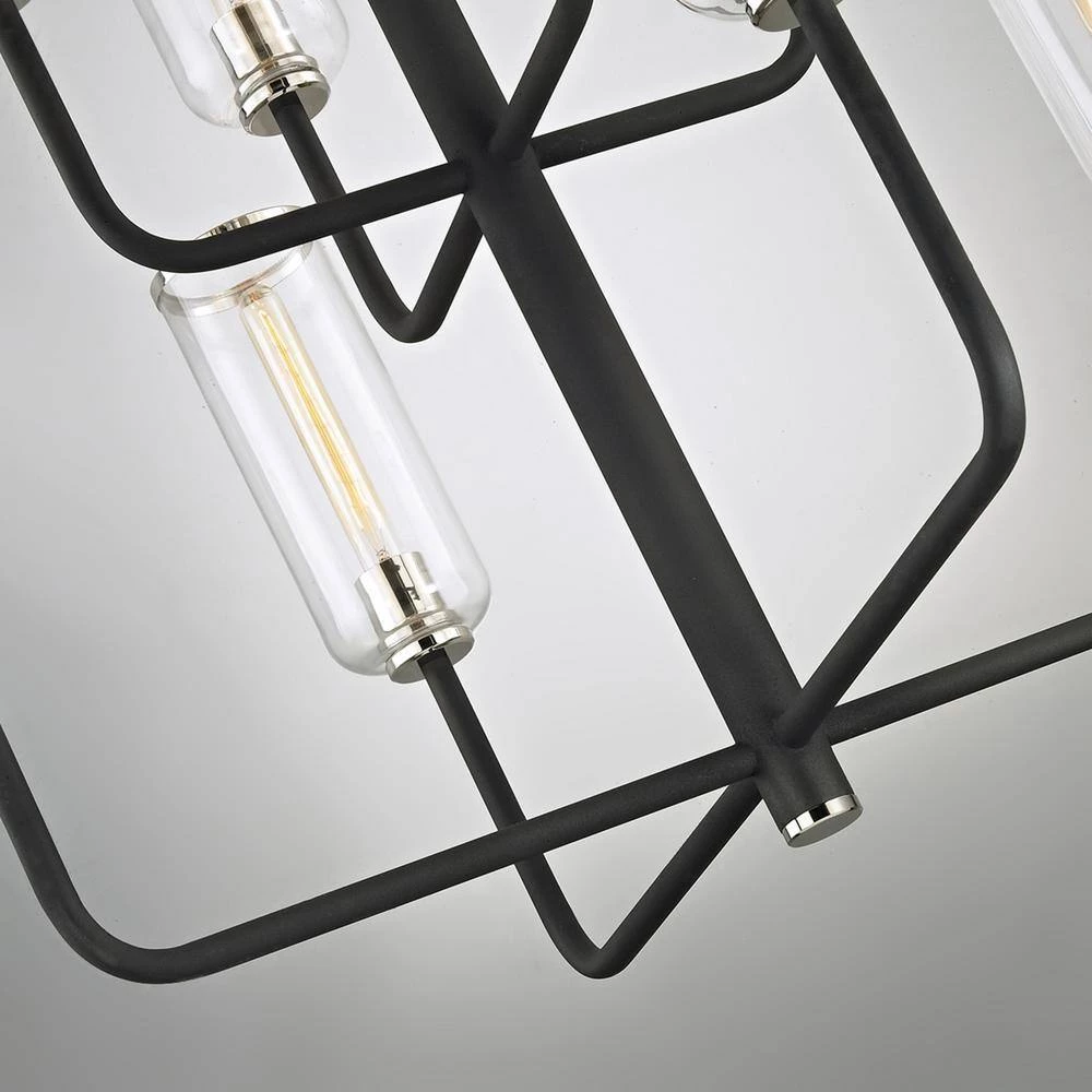 Aeon 8-Light 37 in. D Carbide Black Chandelier with Clear Glass Shade by Troy Lighting 7 Aeon 8-Light 37 in. D Carbide Black Chandelier with Clear Glass Shade by Troy Lighting - Image 5