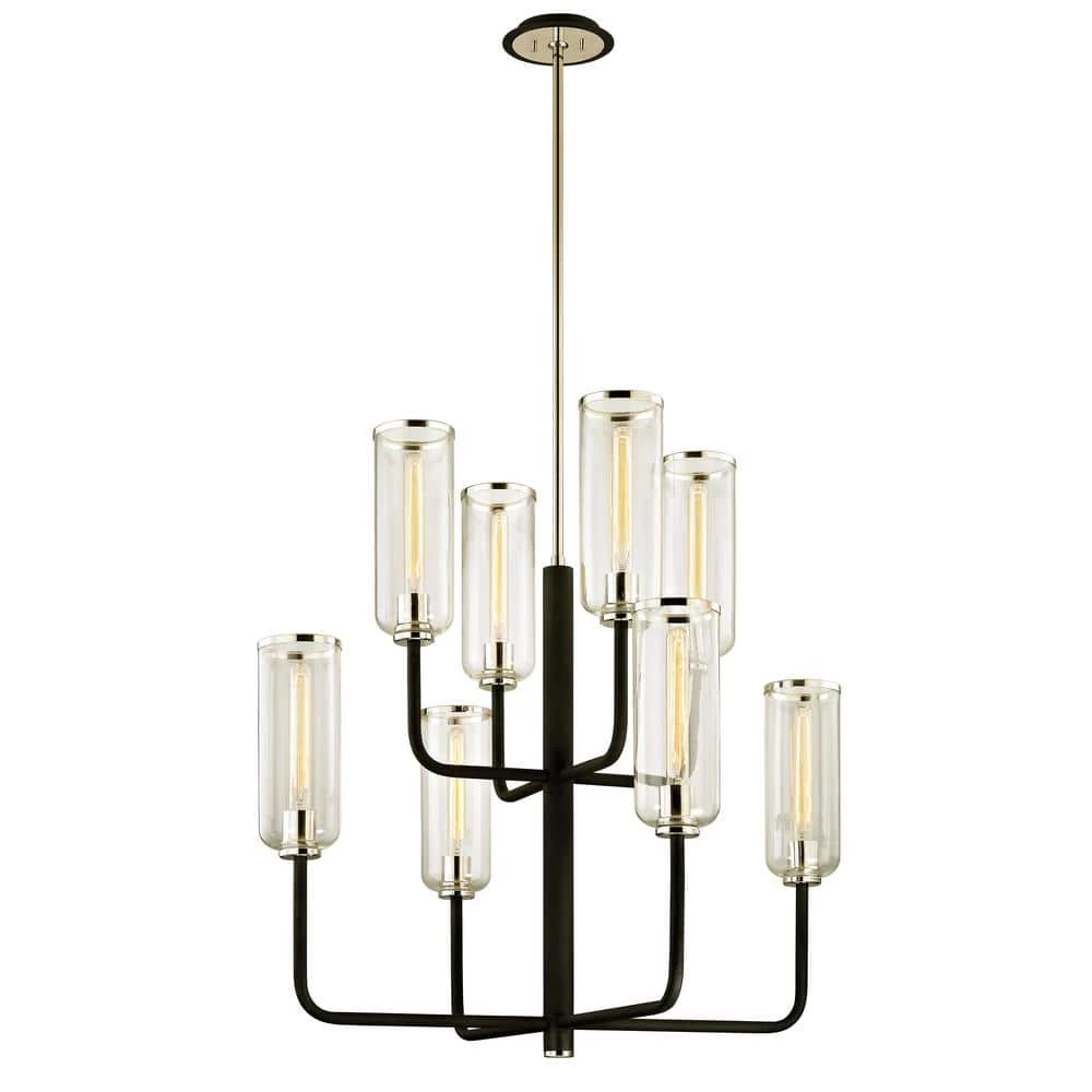 Aeon 8-Light 37 in. D Carbide Black Chandelier with Clear Glass Shade by Troy Lighting 3 Aeon 8-Light 37 in. D Carbide Black Chandelier with Clear Glass Shade by Troy Lighting