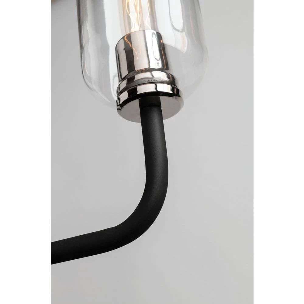 Aeon 8-Light 37 in. D Carbide Black Chandelier with Clear Glass Shade by Troy Lighting 8 Aeon 8-Light 37 in. D Carbide Black Chandelier with Clear Glass Shade by Troy Lighting - Image 6