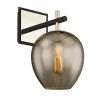 Iliad 1-Light Carbide Black 12.5 in. H Wall Sconce with Plated Smoke Glass by Troy Lighting 2 Iliad 1-Light Carbide Black 12.5 in. H Wall Sconce with Plated Smoke Glass by Troy Lighting -Troy Lighting Sales carbide black troy lighting wall sconces b6211 64 1000