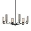 Pilsen 6-Light Carbide Black with Satin Nickel Accents Pendant with Plated Brass Shade by Troy Lighting -Troy Lighting Sales carbide black with satin nickel accents troy lighting chandeliers f7116 64 1000