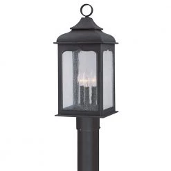 Henry Street 3-Light Outdoor Colonial Iron Post Light by Troy Lighting