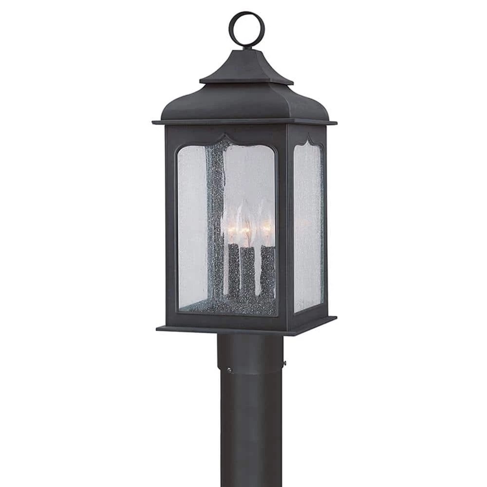 Henry Street 3-Light Outdoor Colonial Iron Post Light by Troy Lighting 3 Henry Street 3-Light Outdoor Colonial Iron Post Light by Troy Lighting