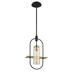Smyth Dark Bronze 1-Light 12.5 in. W Outdoor Hanging Light with Clear Glass by Troy Lighting -Troy Lighting Sales dark bronze troy lighting outdoor pendant lights f6397 1f 1000