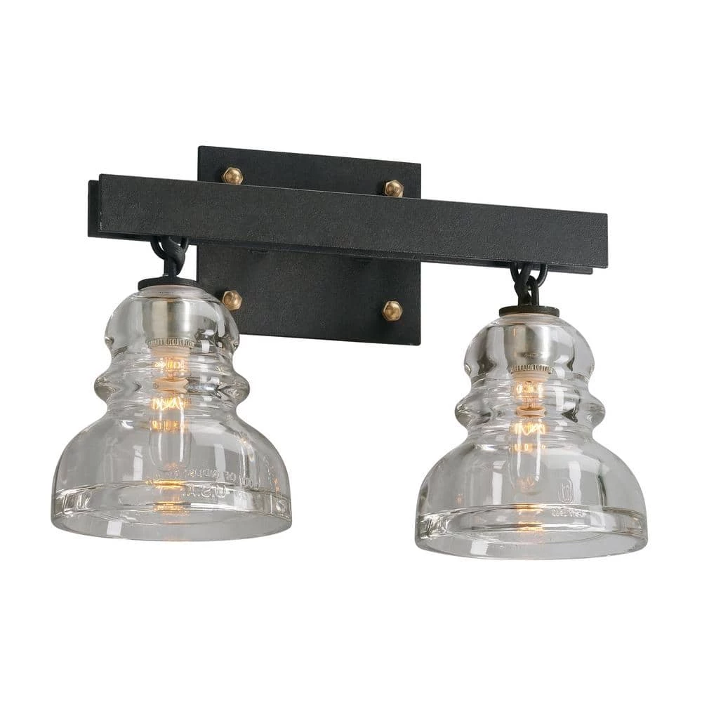 Menlo Park 2-Light Deep Bronze Vanity Light by Troy Lighting 3 Menlo Park 2-Light Deep Bronze Vanity Light by Troy Lighting