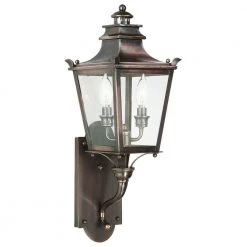 Dorchester 2-Light English Bronze Outdoor Wall Lantern Sconce by Troy Lighting