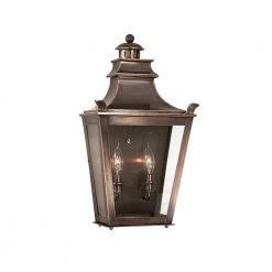 Dorchester 2-Light English Bronze Outdoor Wall Lantern Sconce by Troy Lighting