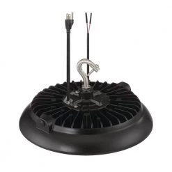 11 in. 150-Watt Equivalent Black Vegetative Round Integrated LED Plant Grow Light by EnviroLite 9 11 in. 150-Watt Equivalent Black Vegetative Round Integrated LED Plant Grow Light by EnviroLite -Troy Lighting Sales envirolite grow light kits gl11r150m 4f 1000