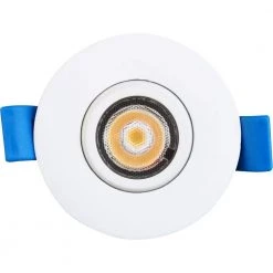 2 in. 3000K Canless Remodel Directional Gimbal White Integrated LED Recessed Light Kit by EnviroLite -Troy Lighting Sales envirolite recessed lighting kits ev23552wh30 1f 1000