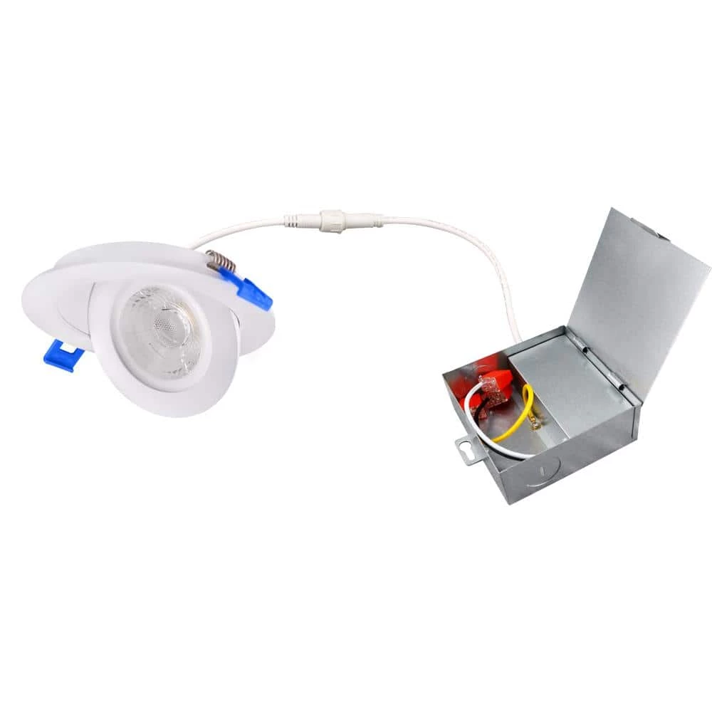 3 in. White 3000K Canless Remodel Directional Wall Wash Gimbal Integrated LED Recessed Light Kit by EnviroLite 10 3 in. White 3000K Canless Remodel Directional Wall Wash Gimbal Integrated LED Recessed Light Kit by EnviroLite - Image 8