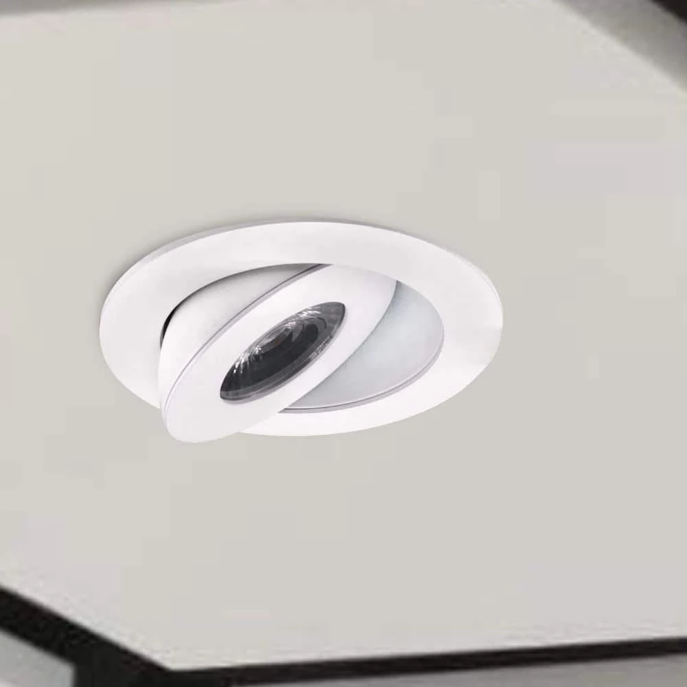 3 in. White 3000K Canless Remodel Directional Wall Wash Gimbal Integrated LED Recessed Light Kit by EnviroLite 4 3 in. White 3000K Canless Remodel Directional Wall Wash Gimbal Integrated LED Recessed Light Kit by EnviroLite - Image 2