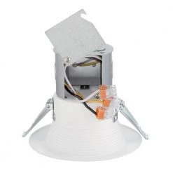 Easy-Up 4 in. White Baffle Recessed Integrated LED Kit at 93.4 CRI, 3000K, 618 Lumens by EnviroLite -Troy Lighting Sales envirolite recessed lighting kits ev40543bmjwh30 40 1000