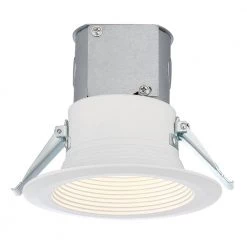 Easy-Up 4 in. White Baffle Recessed Integrated LED Kit at 93.4 CRI, 3000K, 618 Lumens by EnviroLite