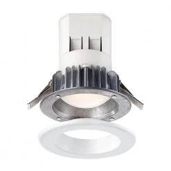 Easy Up 4 in. Remodel Canless Integrated LED Recessed Light Kit with Magnetic White Trim by EnviroLite