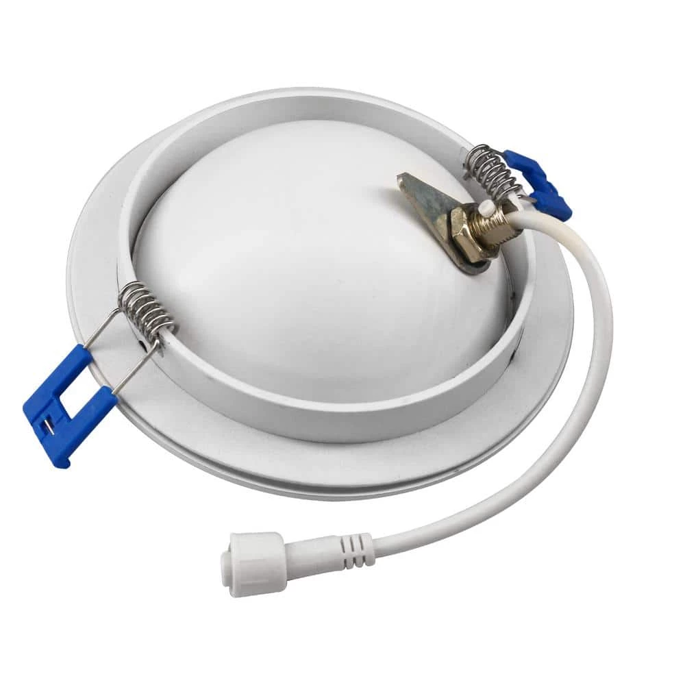 4 in. White 3000K Canless Remodel Directional Wall Wash Gimbal Integrated LED Recessed Light Kit by EnviroLite 7 4 in. White 3000K Canless Remodel Directional Wall Wash Gimbal Integrated LED Recessed Light Kit by EnviroLite - Image 5