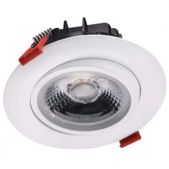 4 in. White 4000K Canless Remodel Directional Gimbal Integrated LED Recessed Light Kit by EnviroLite -Troy Lighting Sales envirolite recessed lighting kits ev490112wh40 31 1000