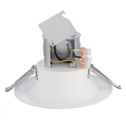 Easy-Up 6 in. White Baffle Recessed Integrated LED Kit at 93.5 CRI, 3000K, 859 Lumens by EnviroLite -Troy Lighting Sales envirolite recessed lighting kits ev60543bmjwh30 40 1000
