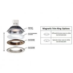 Easy Up with Magnetic Trim 6 in. White Integrated LED Recessed Kit by EnviroLite -Troy Lighting Sales envirolite recessed lighting kits ev608941wh50 a0 1000