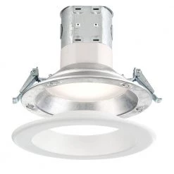 Easy-Up 6 in. 3000K Warm White Remodel White Magnetic Integrated LED Recessed Kit by EnviroLite