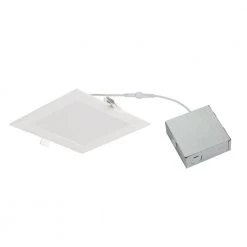 6 in. Square 800 Lumens Selectable CCT Integrated LED Canless Slim Panel Light by EnviroLite -Troy Lighting Sales envirolite recessed lighting kits ev685swk50wh c3 1000