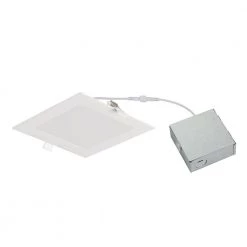 6 in. Square 900 Lumens Integrated LED Canless Slim Panel Light, 5000K by EnviroLite -Troy Lighting Sales envirolite recessed lighting kits ev685swmvwh50 c3 1000