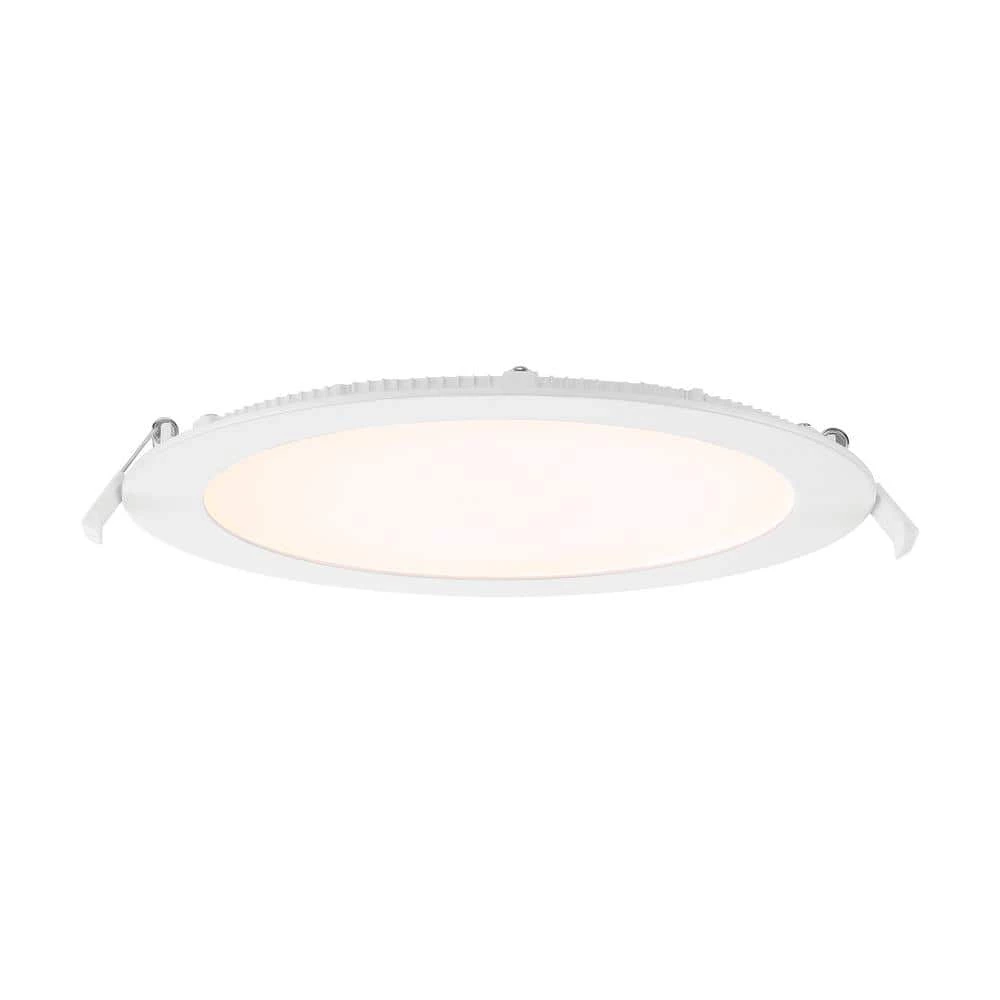 8 in. Round 1450 Lumens Integrated LED Canless Slim Panel Light, 5000K by EnviroLite 3 8 in. Round 1450 Lumens Integrated LED Canless Slim Panel Light, 5000K by EnviroLite
