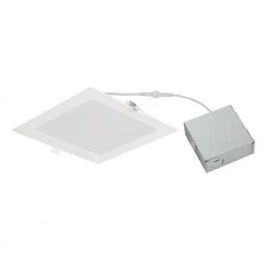 8 in. Square 1400 Lumens Integrated LED Canless Slim Panel Light, 5000K by EnviroLite 11 8 in. Square 1400 Lumens Integrated LED Canless Slim Panel Light, 5000K by EnviroLite -Troy Lighting Sales envirolite recessed lighting kits ev814swmvwh50 4f 1000